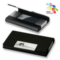 Black Business Card Case w/ Magnetic Closure (3 3/4"x2 3/8")